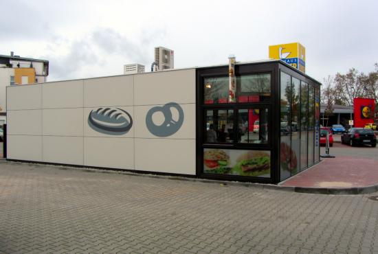 Verkaufspavillon | 55252 Wiesbaden- 76 qm, Backshop (inkl. Drive)